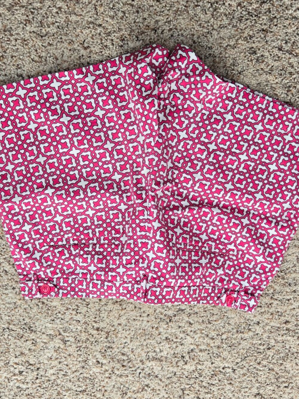 Laundry by shelli segal pink white geomatric print shorts size 10 EUC - Picture 7 of 10